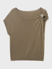 Mango Grey Fine-Knit Sweater With Metallic Detail - Image 5 of 6