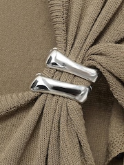 Mango Grey Fine-Knit Sweater With Metallic Detail - Image 6 of 6