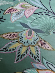 Sara Miller Navy or Light Mink Pink Passiflora 220 Thread Count Duvet Cover and Pillowcase Set - Image 10 of 11