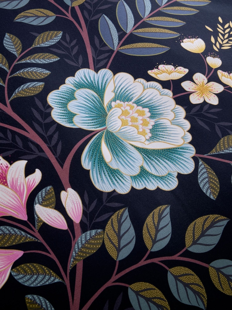 Sara Miller Deep Olive Green Oriental Blossom 220 Thread Count Duvet Cover and Pillowcase Set - Image 10 of 10 Sara Miller Deep Olive Green Oriental Blossom 220 Thread Count Duvet Cover and Pillowcase Set - Image 10 of 10
