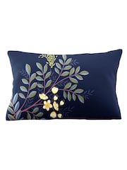 Sara Miller Deep Olive Green Oriental Blossom 220 Thread Count Duvet Cover and Pillowcase Set - Image 7 of 10
