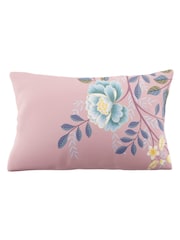 Sara Miller Deep Olive Green Oriental Blossom 220 Thread Count Duvet Cover and Pillowcase Set - Image 8 of 10
