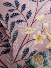 Sara Miller Deep Olive Green Oriental Blossom 220 Thread Count Duvet Cover and Pillowcase Set - Image 9 of 10