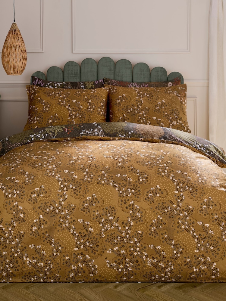 Sara Miller Light Stone or Sage Green Owl Forest 220 Thread Count Duvet Cover and Pillowcase Set - Image 2 of 10