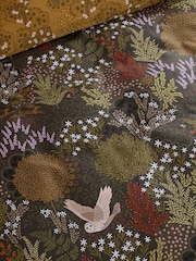 Sara Miller Light Stone or Sage Green Owl Forest 220 Thread Count Duvet Cover and Pillowcase Set - Image 9 of 10