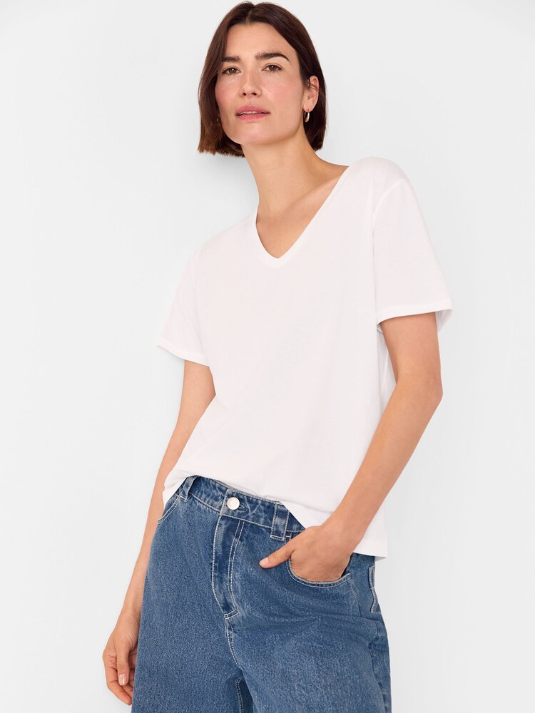 Whistles White Stripe Cotton Jersey - Image 1 of 5