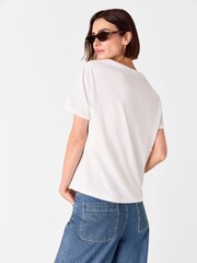Whistles White Stripe Cotton Jersey - Image 2 of 5