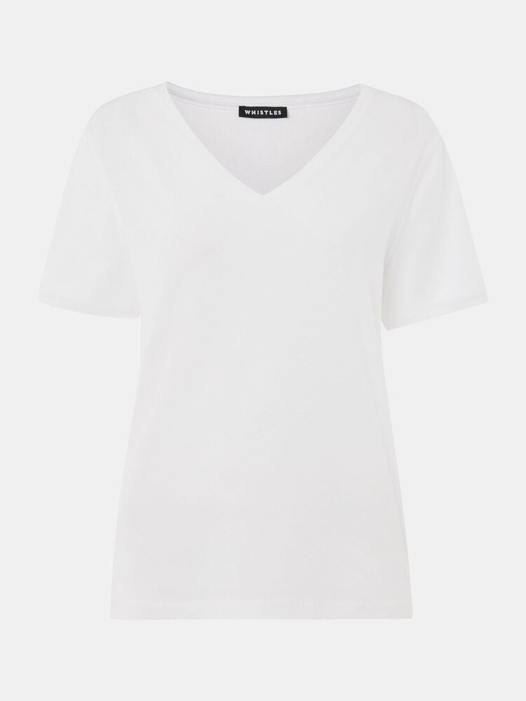 Whistles White Stripe Cotton Jersey - Image 5 of 5