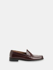 Whistles Red Slim Manny Loafers - Image 3 of 5