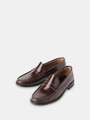 Whistles Red Slim Manny Loafers - Image 4 of 5