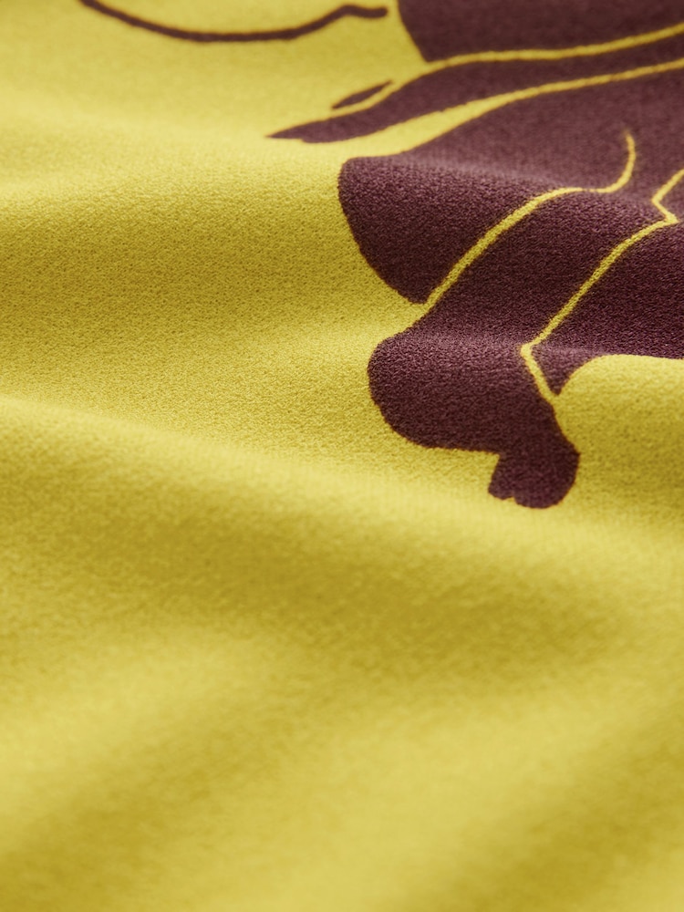 Green Floral Print V-Neck Short Sleeved Tie Waist Top - Image 3 of 3