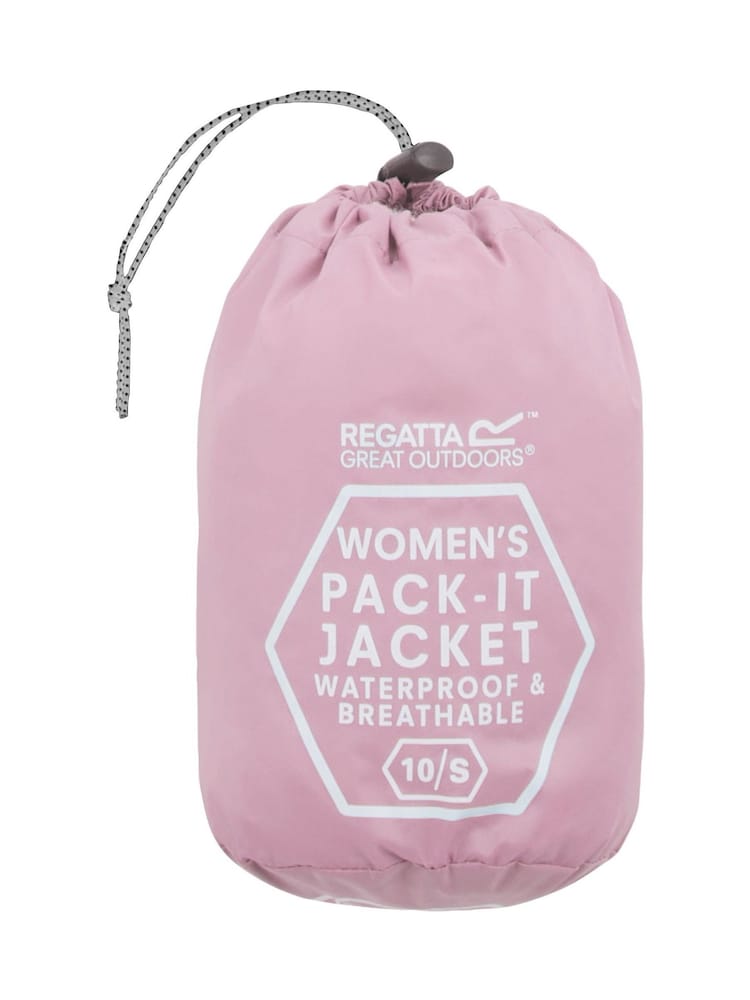 Regatta Purple Womens Waterproof Pack It Jacket - Image 10 of 10 Regatta Purple Womens Waterproof Pack It Jacket - Image 10 of 10