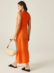 Regatta Orange Tarise Tiered Midi Dress - Image 2 of 4