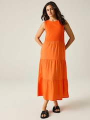 Regatta Orange Tarise Tiered Midi Dress - Image 3 of 4