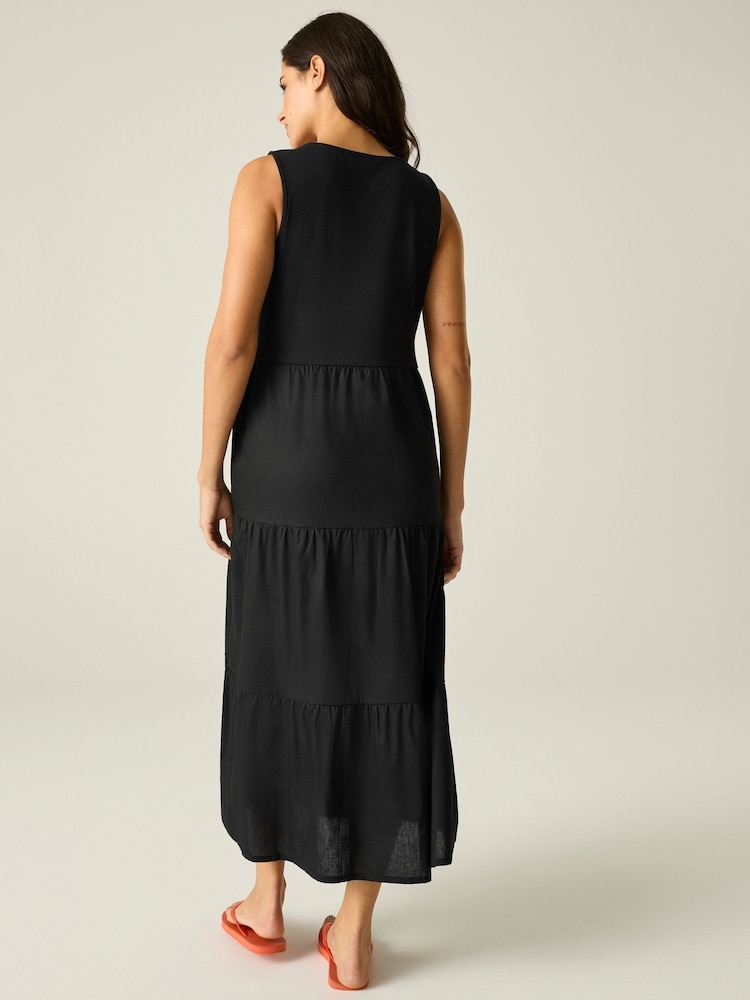Regatta Black Tarise Tiered Midi Dress - Image 2 of 9