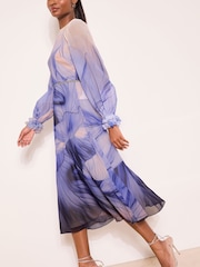 Lipsy Navy Diamante Detail Side Split Hem Midi Dress - Image 3 of 5