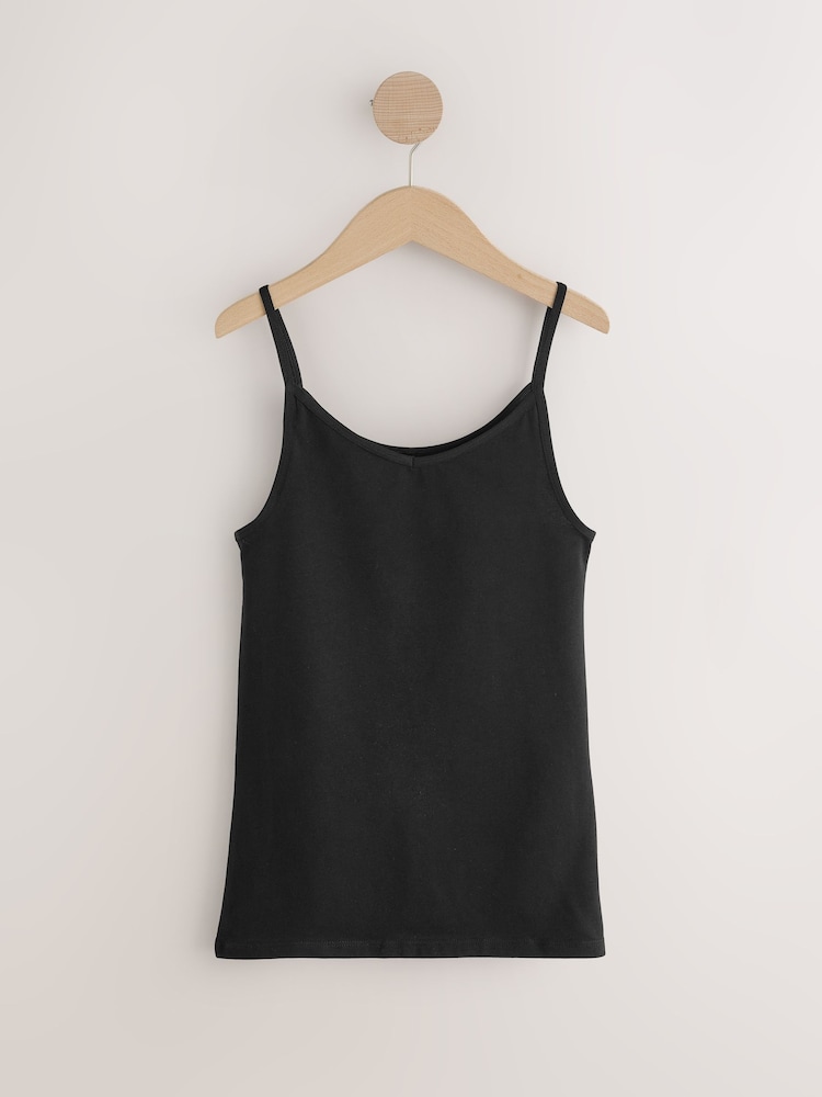 Multi Cotton Rich Strappy Vests 5 Pack - Image 2 of 8
