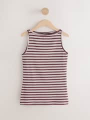 Chocolate Brown Cotton Rich Boat Neck Vests 3 Pack - Image 7 of 11