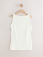 Chocolate Brown Cotton Rich Boat Neck Vests 3 Pack - Image 9 of 11