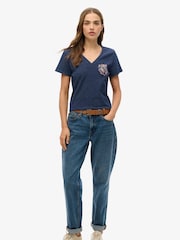 Camiseta Superdry Suika Relaxed com decote em V - Imagem 3 de 6