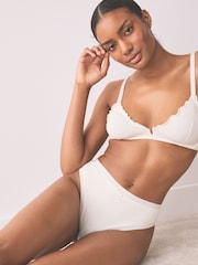 Berry Red High Waisted Thong Modal and Mesh Knickers 3 Pack - Image 6 of 10