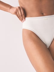 Berry Red High Waisted Thong Modal and Mesh Knickers 3 Pack - Image 8 of 10