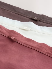 Berry Red High Waisted Thong Modal and Mesh Knickers 3 Pack - Image 9 of 10