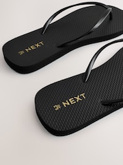 Black Square Toe Flip Flops - Image 3 of 10