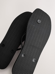Black Square Toe Flip Flops - Image 4 of 10
