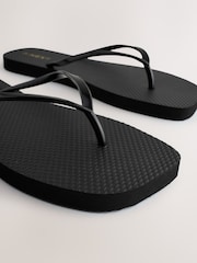 Black Square Toe Flip Flops - Image 5 of 10