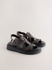 Chocolate Brown Forever Comfort® Chunky Sandals - Image 7 of 9