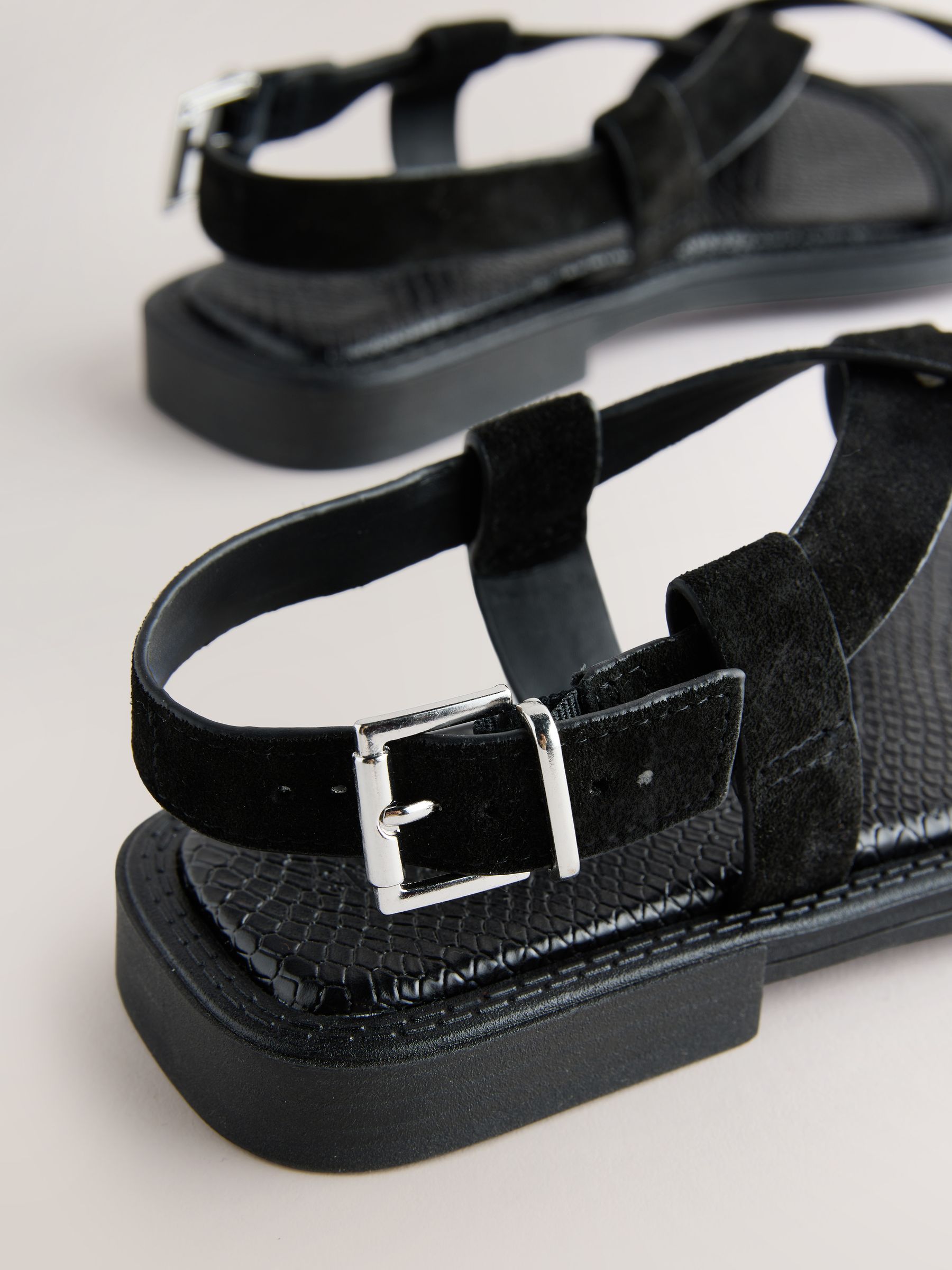 Buy Black Forever Comfort® Cross Strap Sandals from Next USA