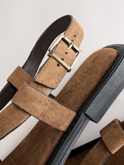 Tan Brown Suede Forever Comfort® Cross Strap Sandals - Image 5 of 5