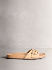 Butter Yellow Leather N. Premium Single Band Footbed Sandals - Image 6 of 9