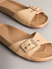 Butter Yellow Leather N. Premium Single Band Footbed Sandals - Image 7 of 9