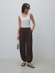 Taupe Suede N. Premium Toe Thong Footbed Sandals - Image 2 of 11