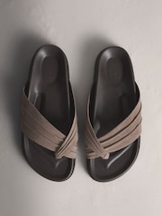 Taupe Suede N. Premium Toe Thong Footbed Sandals - Image 7 of 11