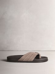 Taupe Suede N. Premium Toe Thong Footbed Sandals - Image 8 of 11