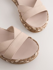 Blush Pink Metallic Forever Comfort® Cross Strap Sandals - Image 10 of 11