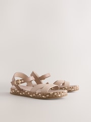 Blush Pink Metallic Forever Comfort® Cross Strap Sandals - Image 3 of 5