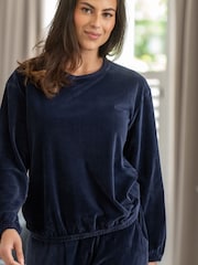 Pour Moi Blue Ribbed Cosy Fleece Lounge Pyjamas Set - Image 2 of 4