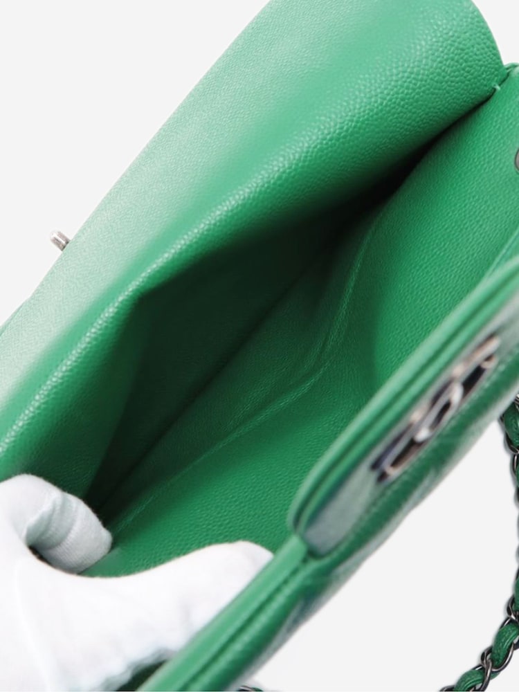 Sign of the Times LargeGreen 2015 Caviar Quilted Classic Double Flap Bag - Image 10 of 10