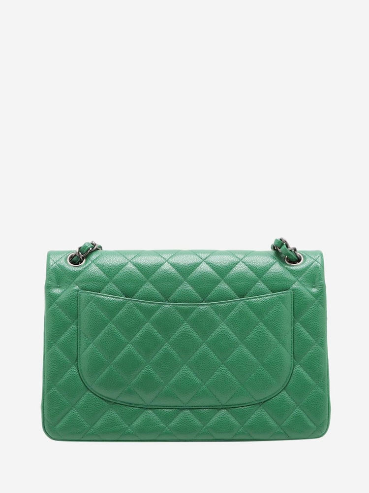 Sign of the Times LargeGreen 2015 Caviar Quilted Classic Double Flap Bag - Image 2 of 10 Sign of the Times LargeGreen 2015 Caviar Quilted Classic Double Flap Bag - Image 2 of 10