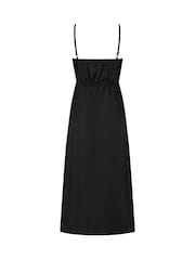 Pour Moi Black Dusk Satin & Lace Plunge Midi Chemise - Image 4 of 4