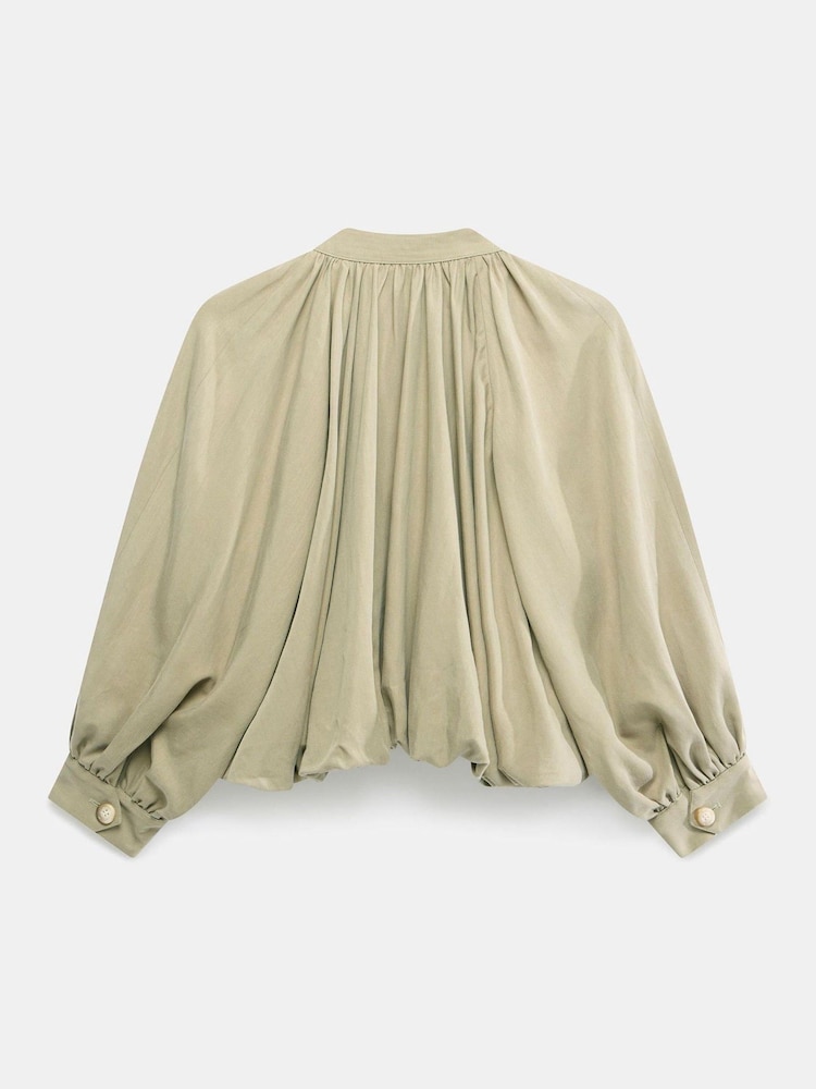 Mint Velvet Green Khaki Bubble Hem Jacket - Image 8 of 8 Mint Velvet Green Khaki Bubble Hem Jacket - Image 8 of 8
