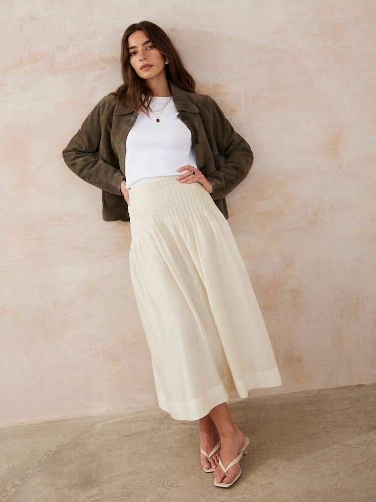 Mint Velvet Pintuck Maxi Skirt - Imagen 1 de 8