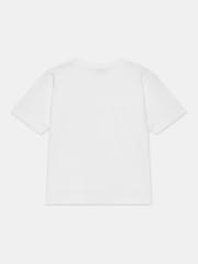 Mint Velvet White Cotton Frill T-Shirt - Image 7 of 7