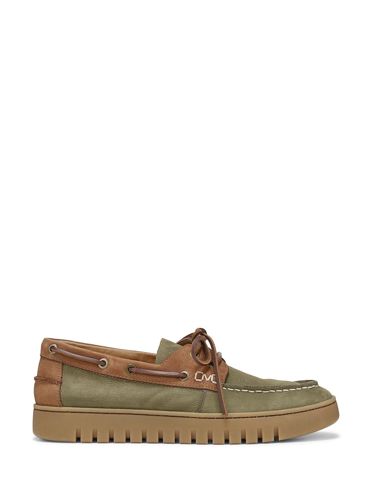Vionic Regular Fit Green Uptown Arch Support Boat Shoes - Image 1 of 7 Vionic Regular Fit Green Uptown Arch Support Boat Shoes - Image 1 of 7