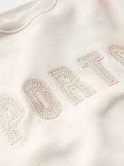 Mint Velvet Natural Cotton Blend Graphic Print Motif Sweatshirt - Image 8 of 8