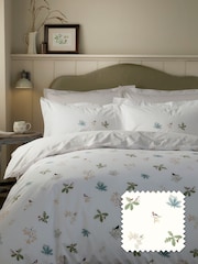 Sophie Allport White Orchard Birds 200 Thread Count Duvet Cover and Pillowcase Set - Image 1 of 6